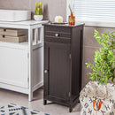 Wooden Bathroom Floor Storage Cabinet with Drawer and Shelf