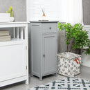 Wooden Bathroom Floor Storage Cabinet with Drawer and Shelf