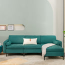 3-Seat L-Shaped Sectional Sofa with USB Ports & Storage