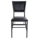 Set of 2 Metal Folding Dining Chair with Space Saving Design