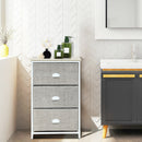 Nightstand Side Table Storage Tower Dresser Chest with 3 Drawers