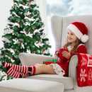 Unlit Snowy Hinged Christmas Tree with Mixed Tips and Red Berries