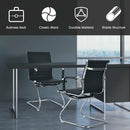 Set of 2 Heavy Duty Conference Chair with PU Leather-Black