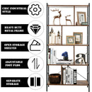 4-Tier Industrial Freestanding Bookshelf with Metal Frame