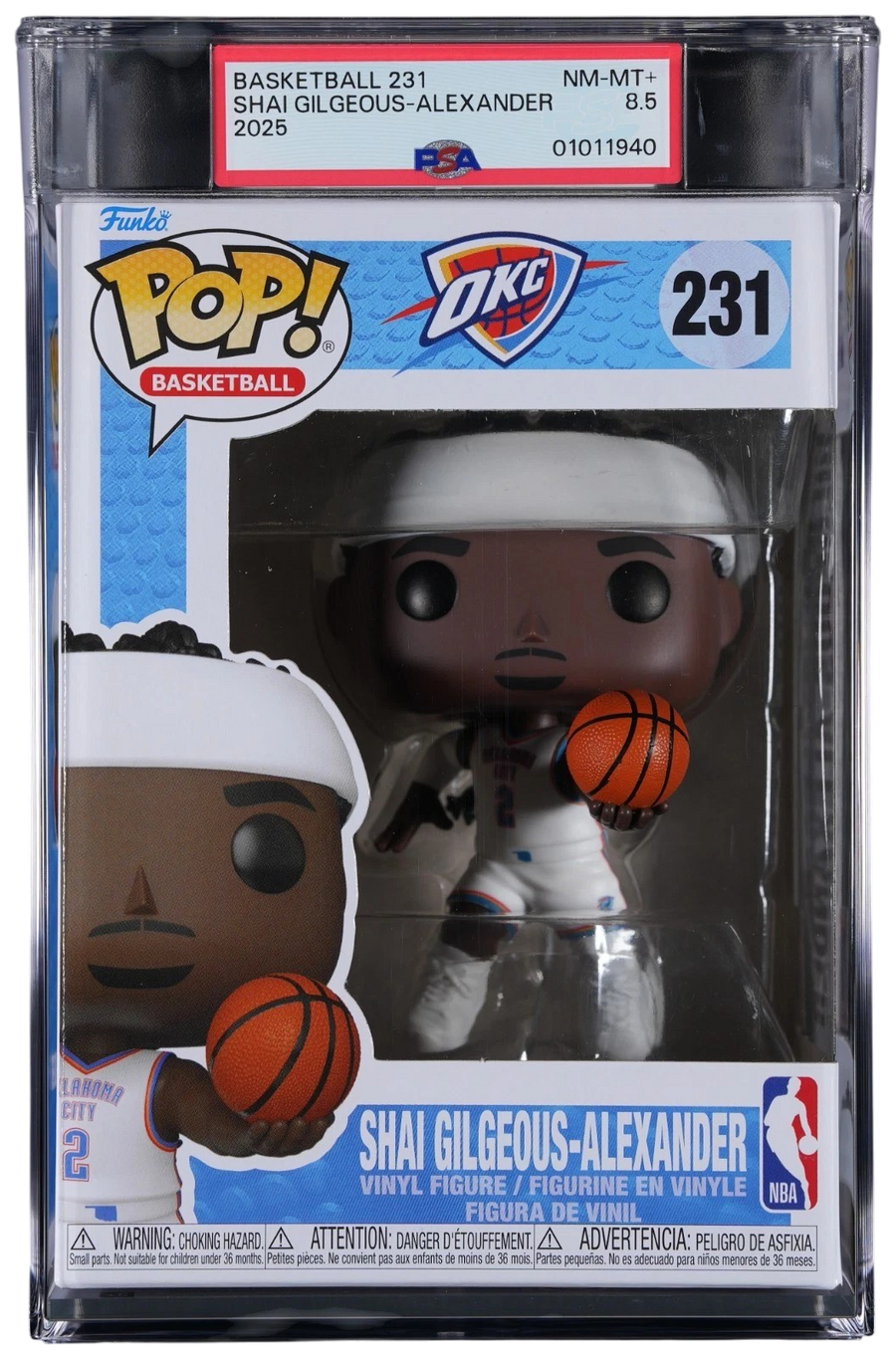 Shai Gilgeous-Alexander Basketball #231 Funko POP! PSA 8.5 NM-MINT+