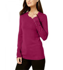 JM Collection Women's Studded-Cuff Sweater