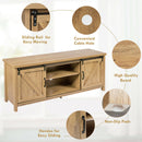 TV Stand Media Center Console Cabinet with Sliding Barn Door