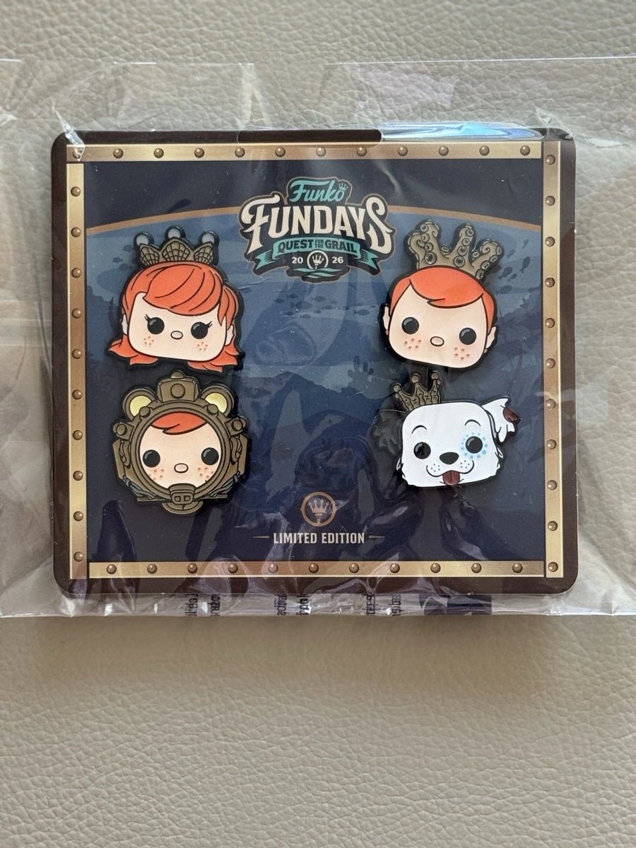 Fundays: Quest for the Grail - Atlantis 2026 2026 SDCC Funko Fundays Exclusive Mascot 4 Pin Set LE