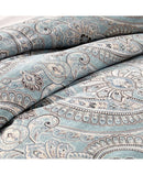 Southshore Fine Linens Melody 3-Piece Aqua Paisley Comforter Set Full