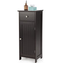 Wooden Bathroom Floor Storage Cabinet with Drawer and Shelf