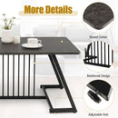 48 Inch Modern Style Coffee Table with Spacious Tabletop for Living Room-Black