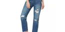 Numero Sexy Ripped High Rise Frayed-Hem Denim Jeans, Size 27