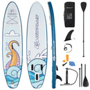11 ft Inflatable Stand Up Paddle Board Surfboard with Aluminum Paddle Pump