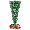 7.5 Feet Pre-Lit Snowy Upside Down Christmas Tree 1100 Tips