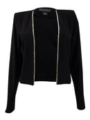 Jessica Howard Womens Party Illusion Jacket,Size 6/Black