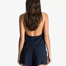 Roxy Women's Extratropical Halter Romper, Dress Blue, XS