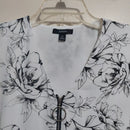 Alfani Women's Petite Printed Zip-Front Top, Size PM