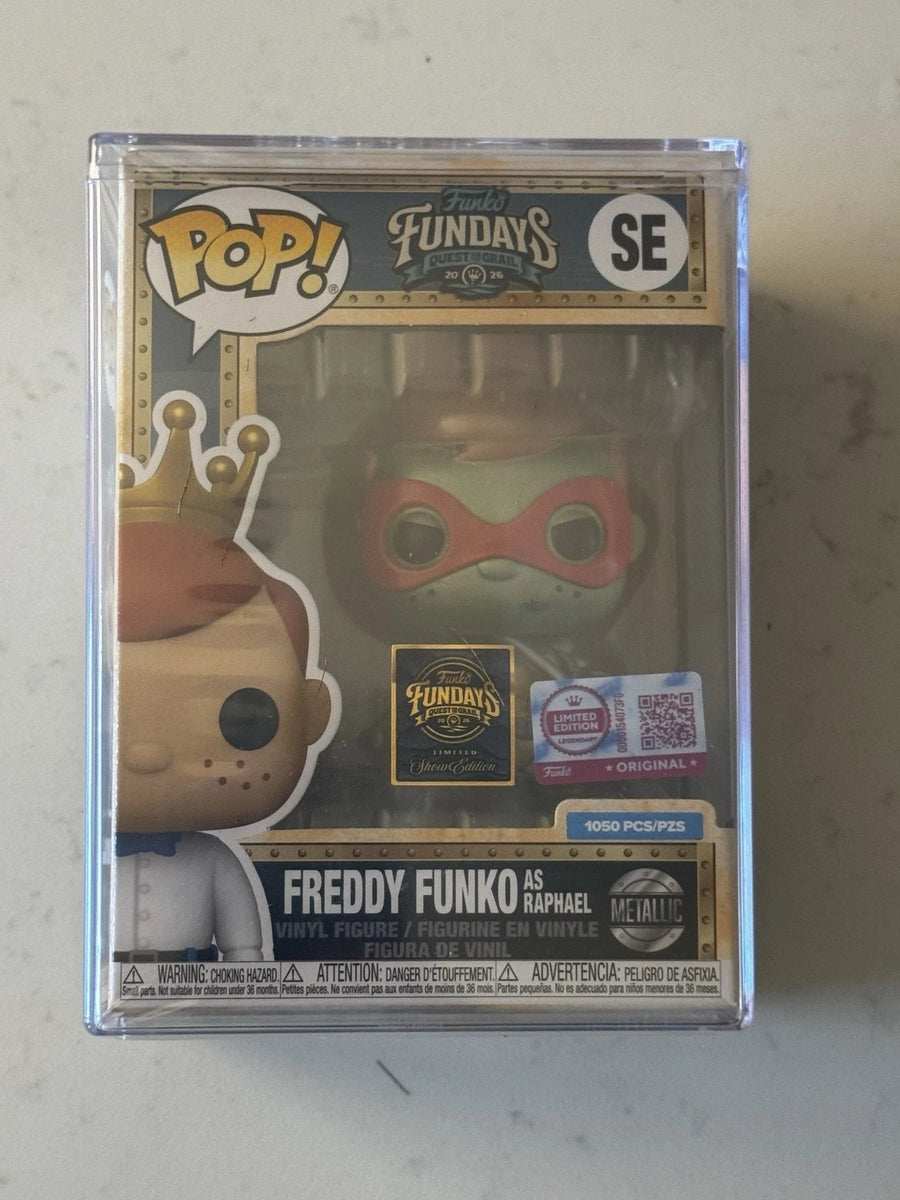 Fundays: Quest for the Grail - Atlantis 2026 Freddy Funko as TMNT Freddy Funko Raphael (Metallic) with Protector & Guaranteed Mint LE1050