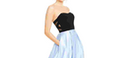 Blondie Nites Juniors Strapless Crisscross Gown Blue/Black, Size 3