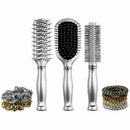 9PC Glitterati Culture Hair Styling Set Pro Round Styling Anti Static Paddle