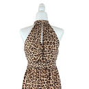 INC Womens Maxi Dress Cheetah-Print Blouson High-Neck