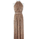 INC Womens Maxi Dress Cheetah-Print Blouson High-Neck