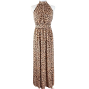 INC Womens Maxi Dress Cheetah-Print Blouson High-Neck