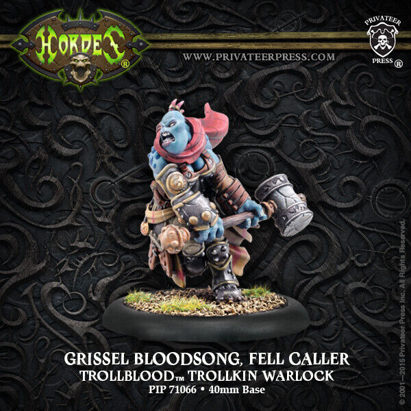 Hordes: Trollbloods Grissel Bloodsong Fell Caller Warlock