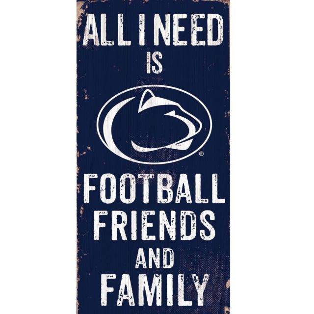 Penn State Nittany Lions Football, Friends, & Family Wood Sign