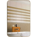 32 Inch x 20 Inch Metal Frame Wall-Mounted Rectangle Mirror