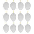 Set of 12 White Blank Hollow Plastic Easter Egg Ornaments 2.6 Inches