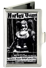 Business Card Holder - SMALL - HARLEY QUINN Pose METROPOLIS WILL NEVER BE THE SAME FCG Black Grays White