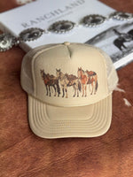 Saddled Horses Trucker Hat