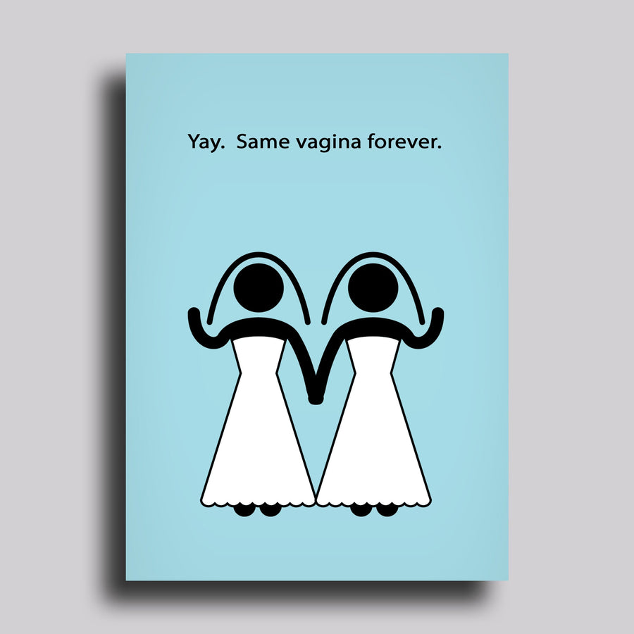 Same Vagina Forever Alternative Greeting Card Marriage