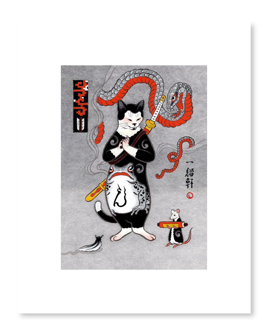 Sansukumi Cat Print