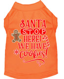 Christmas Pet Dog & Cat Shirt Screen Printed, "Santa, We Have Cookies"