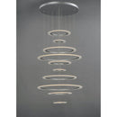 ET2 Saturn II Led 10Light Multi-Light Pendant Matte Silver Finish Matte White