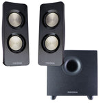 Insignia - 2.1 Bluetooth Lighted Speaker System (3-Piece) - Black