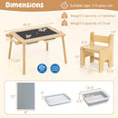 Sensory Table and Chair Set for Kids 2-8 with Foldable Bins