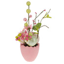 Set of 4 Colorful Spring Flowers with Easter Eggs 7 Inches