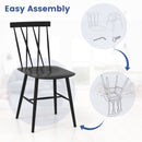 Set of 2 Modern Dining Chairs with Backrest