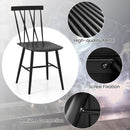 Set of 2 Modern Dining Chairs with Backrest