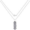 7.68 Carat Genuine Blue Sapphire .925 Sterling Silver Pendant