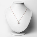 1.98 Carat Genuine Morganite and White Topaz .925 Sterling Silver 3 Piece Jewelry Set (Ring, Earrings, and Pendant w/ Chain)