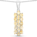 8.32 Carat Genuine Citrine .925 Sterling Silver 3 Piece Jewelry Set (Ring, Earrings, and Pendant w/ Chain)