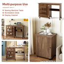 Folding Sewing Craft Table Shelf Storage Cabinet Home Furniture