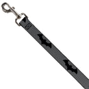 Dog Leash - Retro Bat Logo Gray/Black