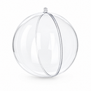Set of 3 Clear Fillable Plastic Ball Christmas Ornament 4.7 Inches