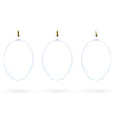 Set of 3 Clear Plastic Egg Ornaments 3.4 Inches (86 mm)