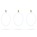 Set of 3 Clear Plastic Egg Ornaments 3.4 Inches (86 mm)